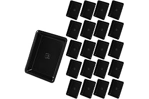 40Pcs Black Disposable Plastic Sauce Dishes Rectangle Appetizer Plates