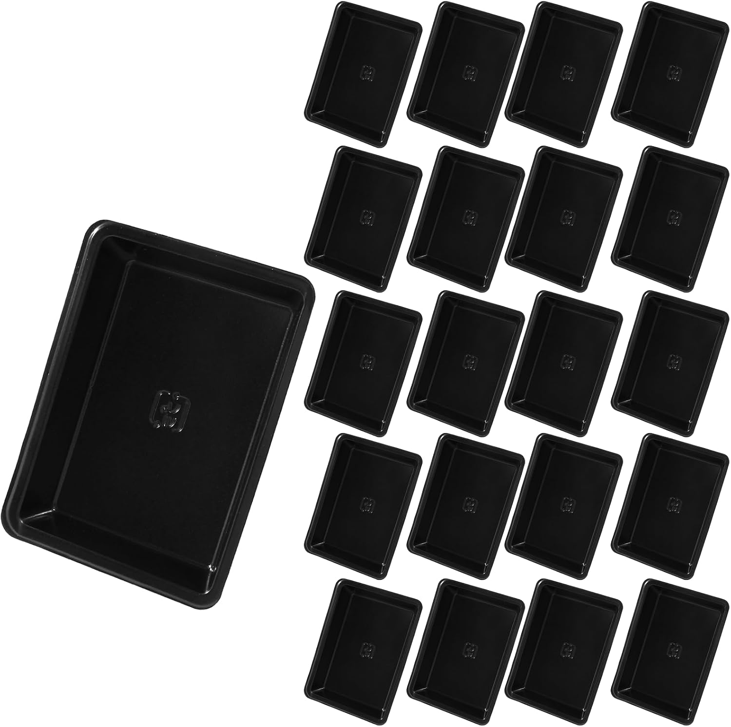 Hitefu Mini Soy Sauce Plates, 40PCS, Rectangle, Black