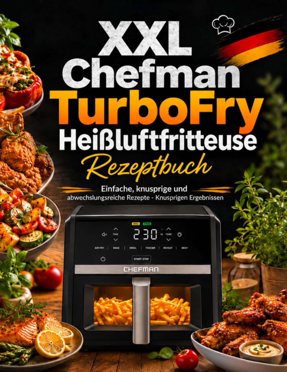 XXL Chefman TurboFry Heißluftfritteuse Rezeptbuch: Einfache, knusprige und abwechslungsreiche Rezepte - Knusprigen Ergebnissen