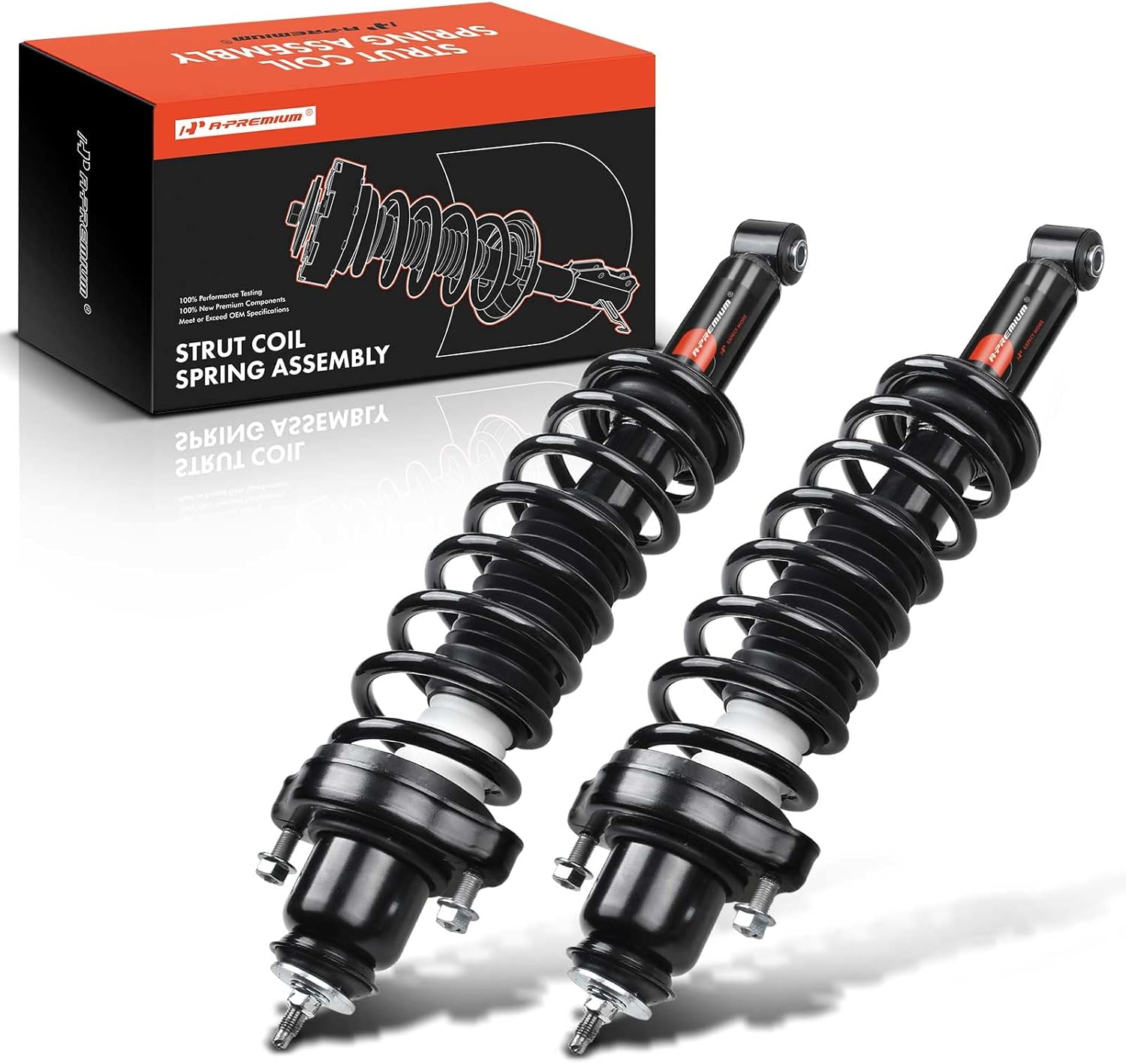 A-Premium Rear Strut Assembly Compatible with Mitsubishi Outlander [AWD] 2003-2004 - 2x Replacement Suspension Complete Strut Shock Absorber with Coil Spring