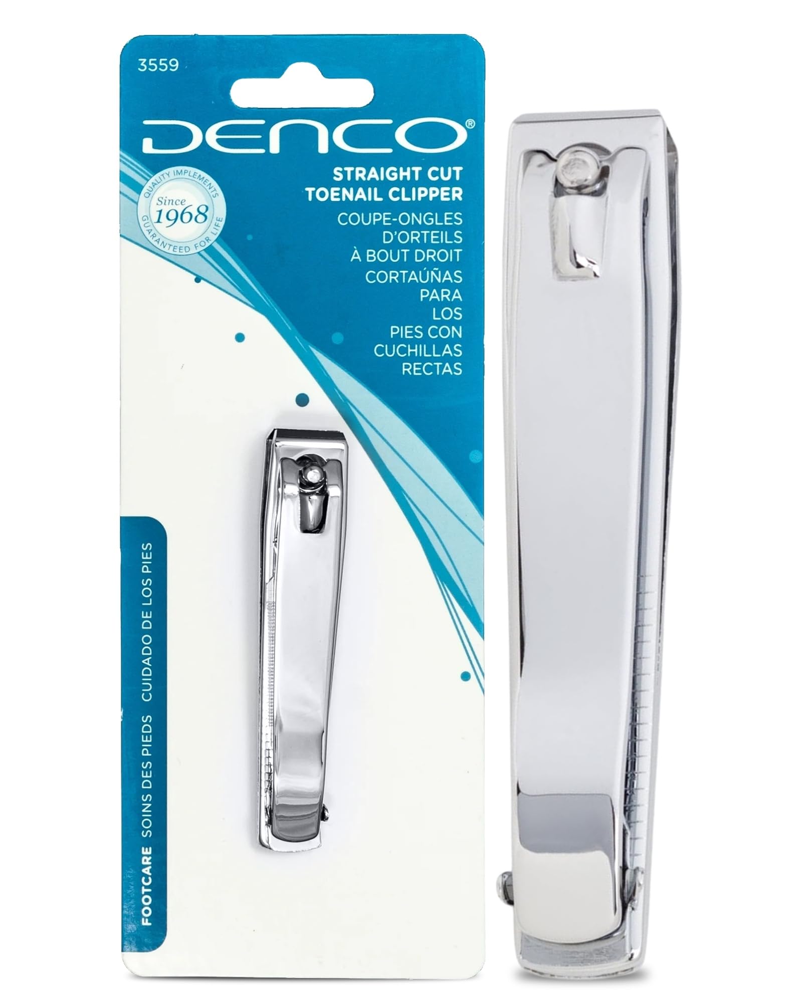 Straight Cut Toenail Clipper,Silver,1 Count (Pack of 1),3559N