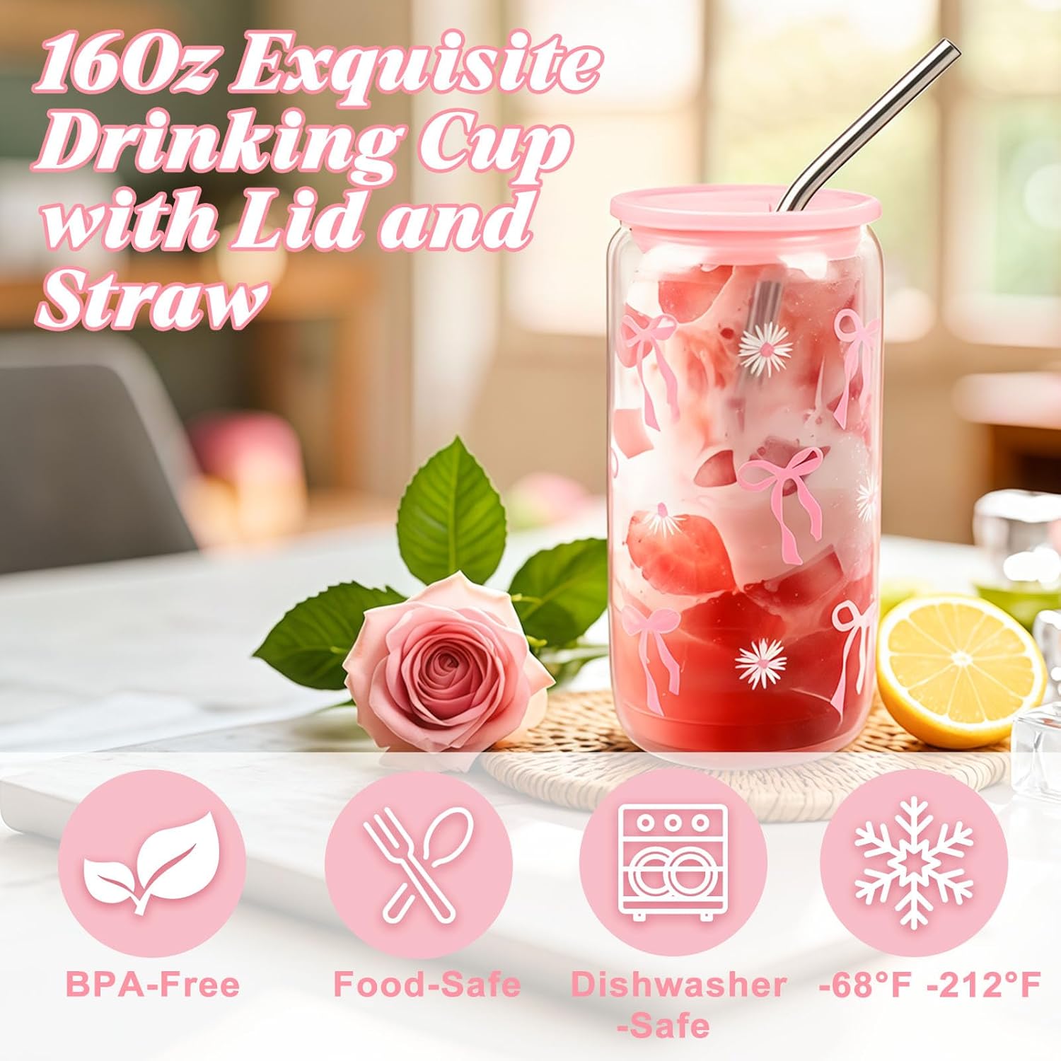 Exquisite Birthday Gifts for Girls Teens - Best Birthday Presents for Her - Unique Gift Baskets for Women - Valentines Gifts for Best Friends Girlfriend Daughter Mom Sister Coworker - Pink - Image 3