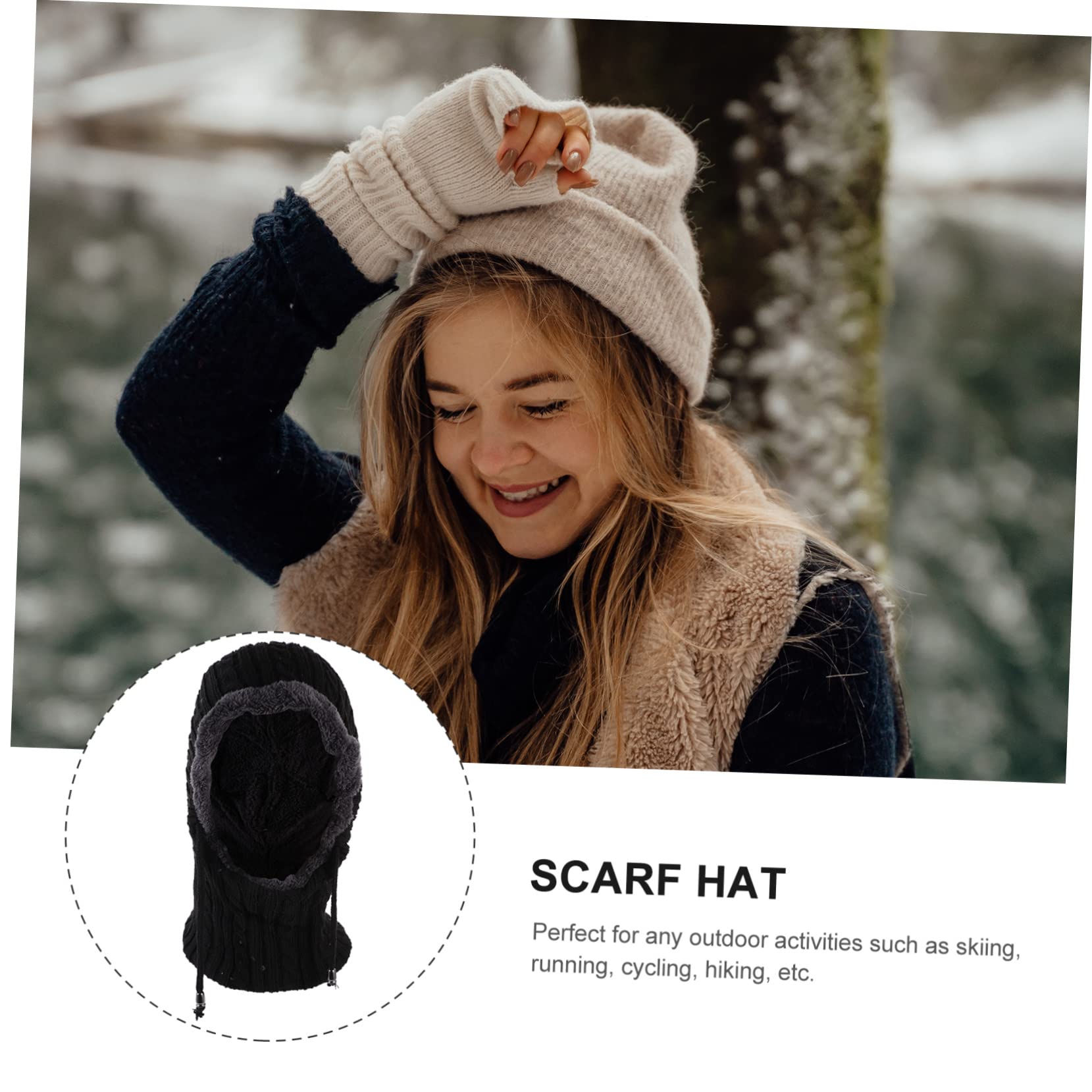 Beavorty Cappello in Maglia di Pile Nevicare Berretto da Donna Maschere da Sci Sciarpa da Sci Cappelli per Le Donne Cappello per Le Donne Cappelli per Uomo Uomini Scaldacollo Rosso