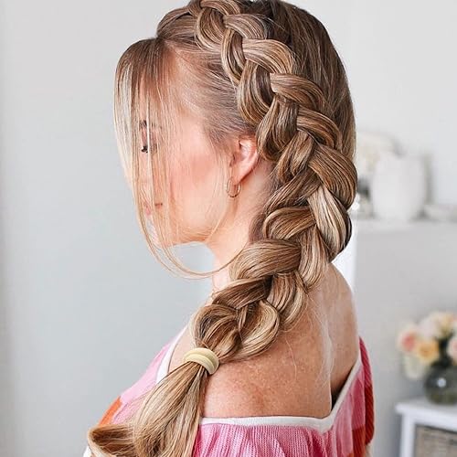 Miniatura 75 de Coleteros para cabello grueso o fino, elásticos, para niña o mujer, sin costuras, suaves, 100 piezas