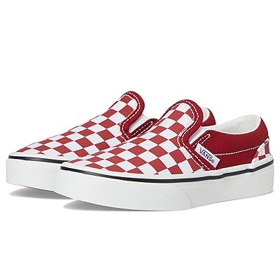 Vans Kids Classic Slip On (Little Kid) Kids Shoes Checkerboard Chili Pepper