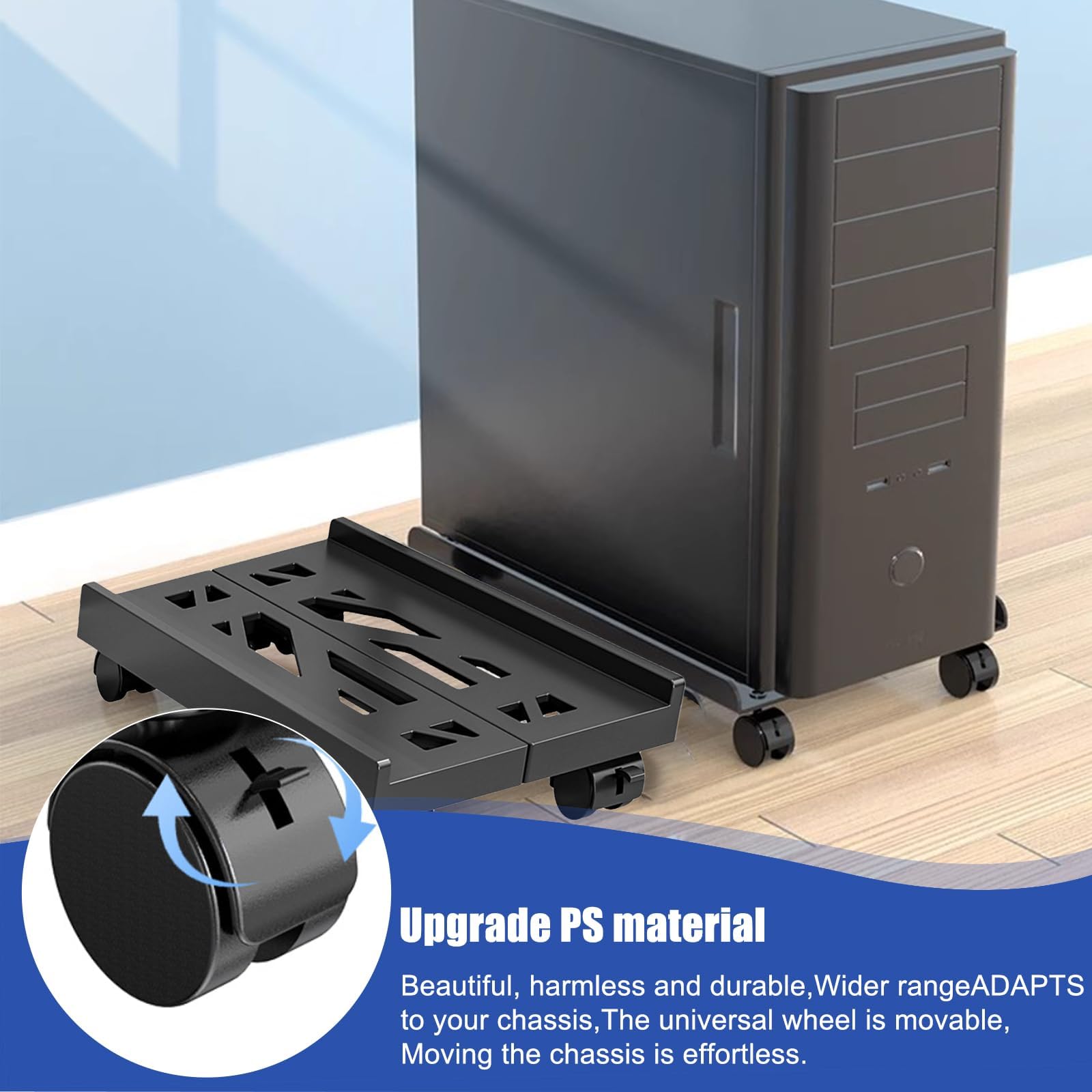 FULKUN Adjustable Obile CPU Stand,Ventilated PC Stand For Floor - View #13