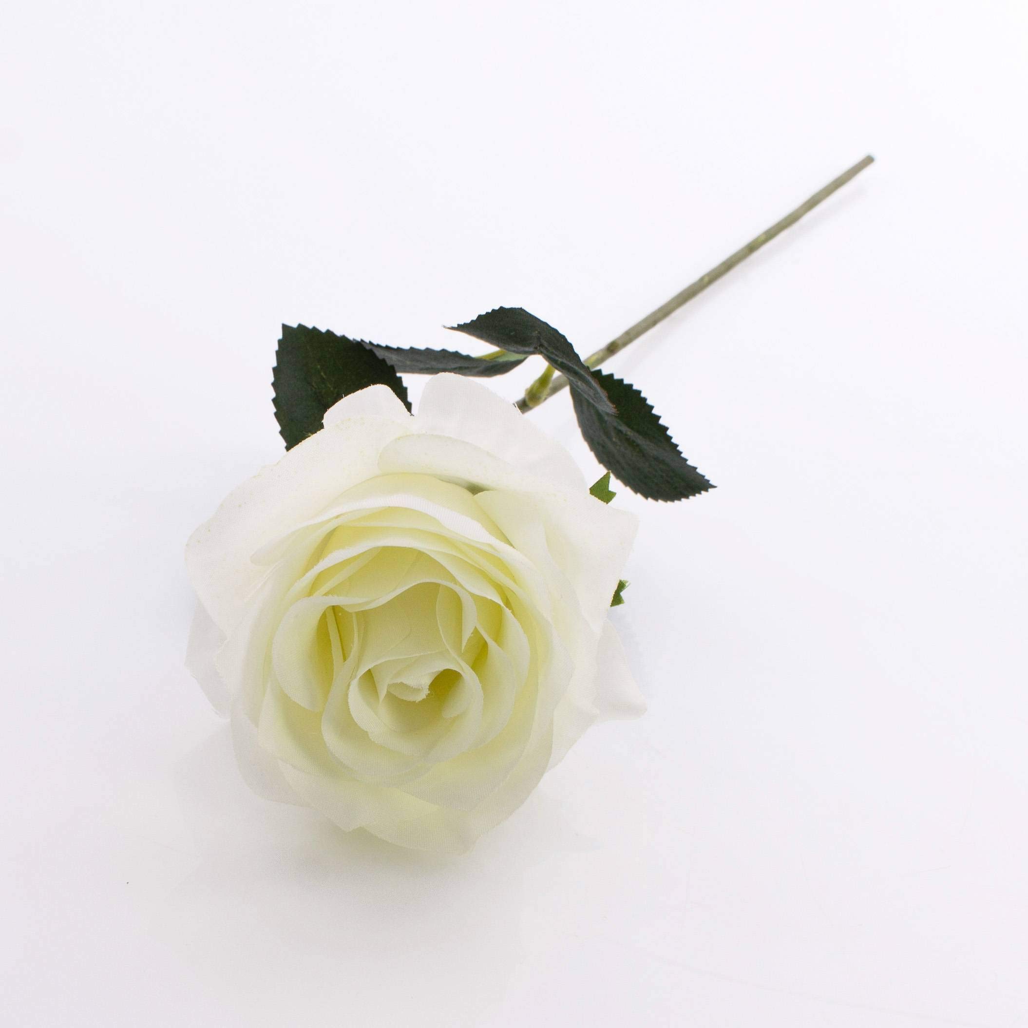 Rose Artificielle Avec 2 Fleurs Saumon-rose Et Boutons - H.60 Cm