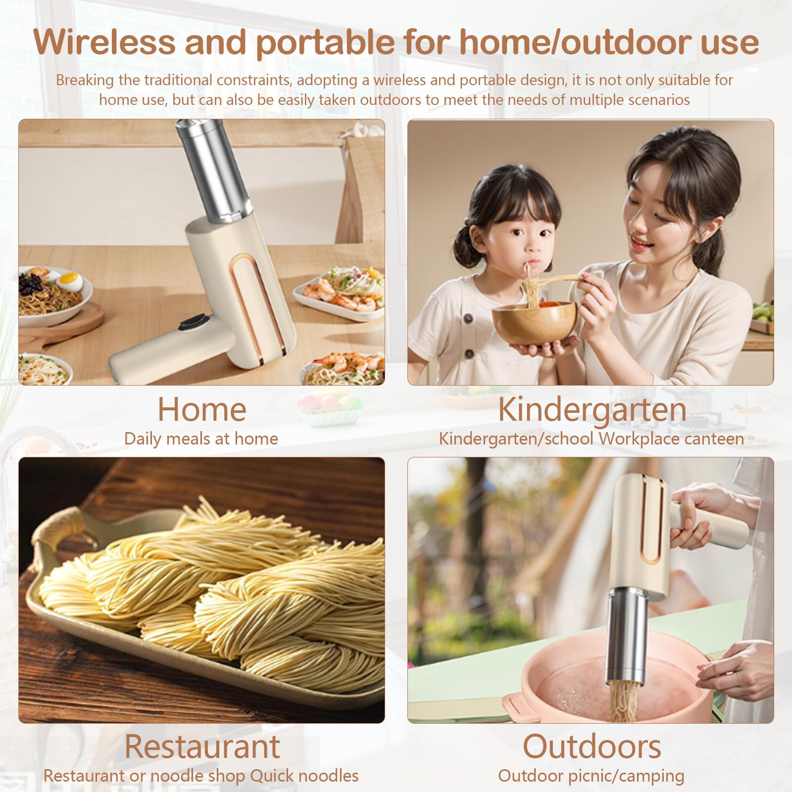 Macchina Per Pasta Elettrica Portatile - 40W 4000mAh Con 5 Modalità - Foto 12