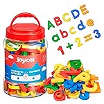 JoyCat 78 Pieces Magnetic Letters Numbers Alphabet Fridge Magnets ABC 123 Preschool Educational Learning Plastic Colorful Toy Set Uppercase Lowercase Math Symbols for Toddlers Kids 3+