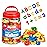 JoyCat 78 Pieces Magnetic Letters Numbers Alphabet Fridge Magnets ABC 123 Preschool Educational Learning Plastic Colorful Toy Set Uppercase Lowercase Math Symbols for Toddlers Kids 3+