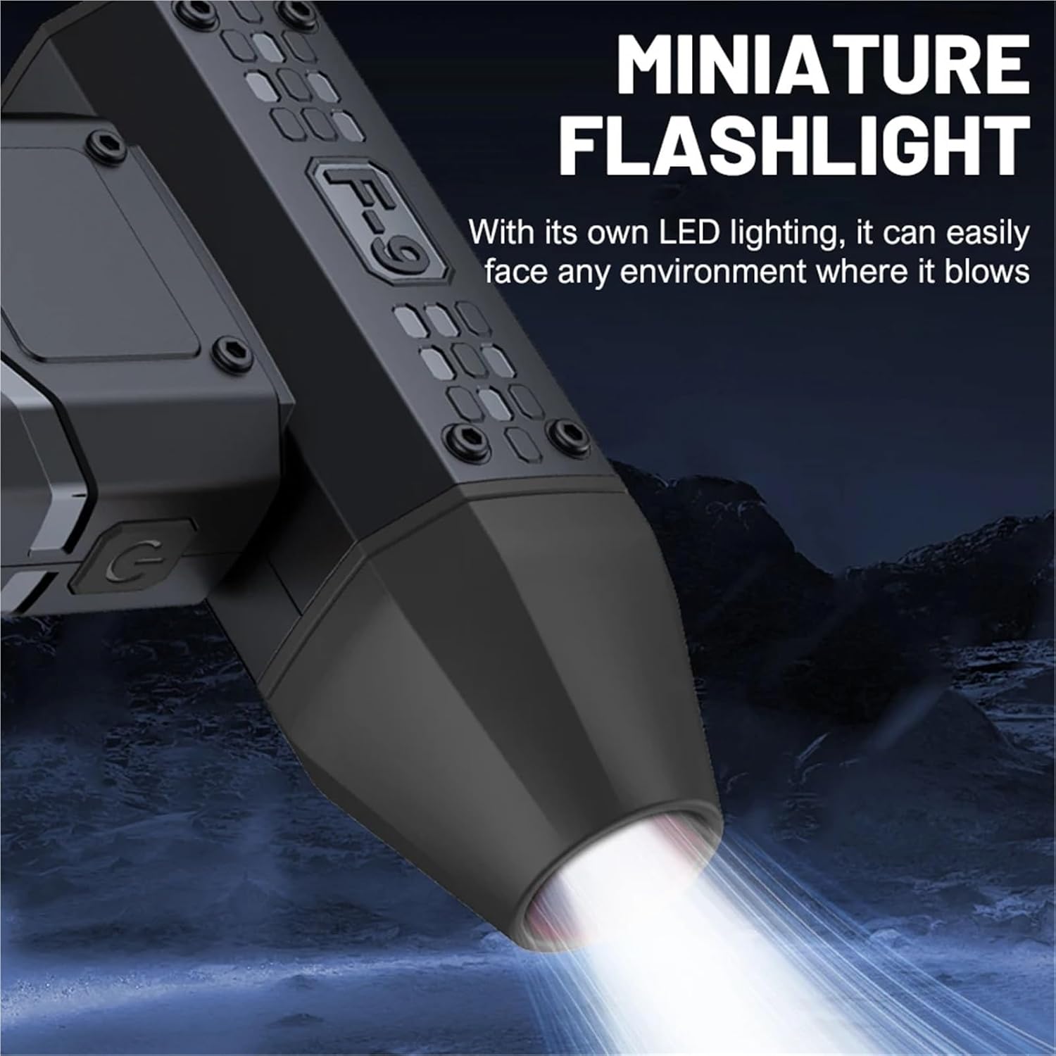 DYXN 130000RPM Mini Air Blower Brushless Motor Powerful Dust Battery Display LED Lighting Portable Rechargeable Turbo Fan Jet(6 Wire White Only Right)
