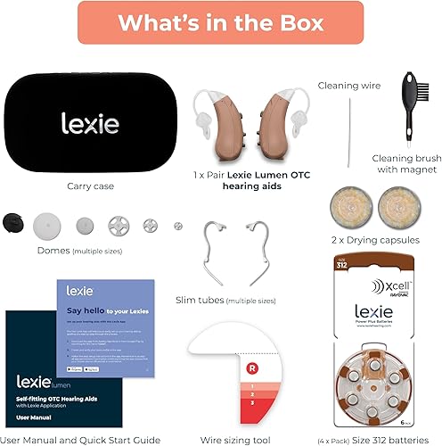 Miniatura 7 de Lexie Lumen - Audífonos OTC autoajustables, Bluetooth habilitado con ajuste invisible, micrófonos direccionales, control de aplicación