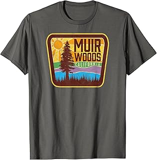 Retro Muir Woods Monument Vintage Sign Tee Shirt
