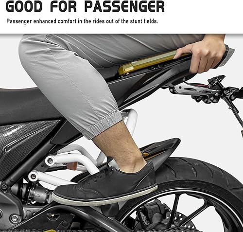 Miniatura 6 de Motocicleta de acero delantero del motor protector de la barra de choque Protector w/Pasajero trasero Pasajero subjaula subjaula Stunt Bar para