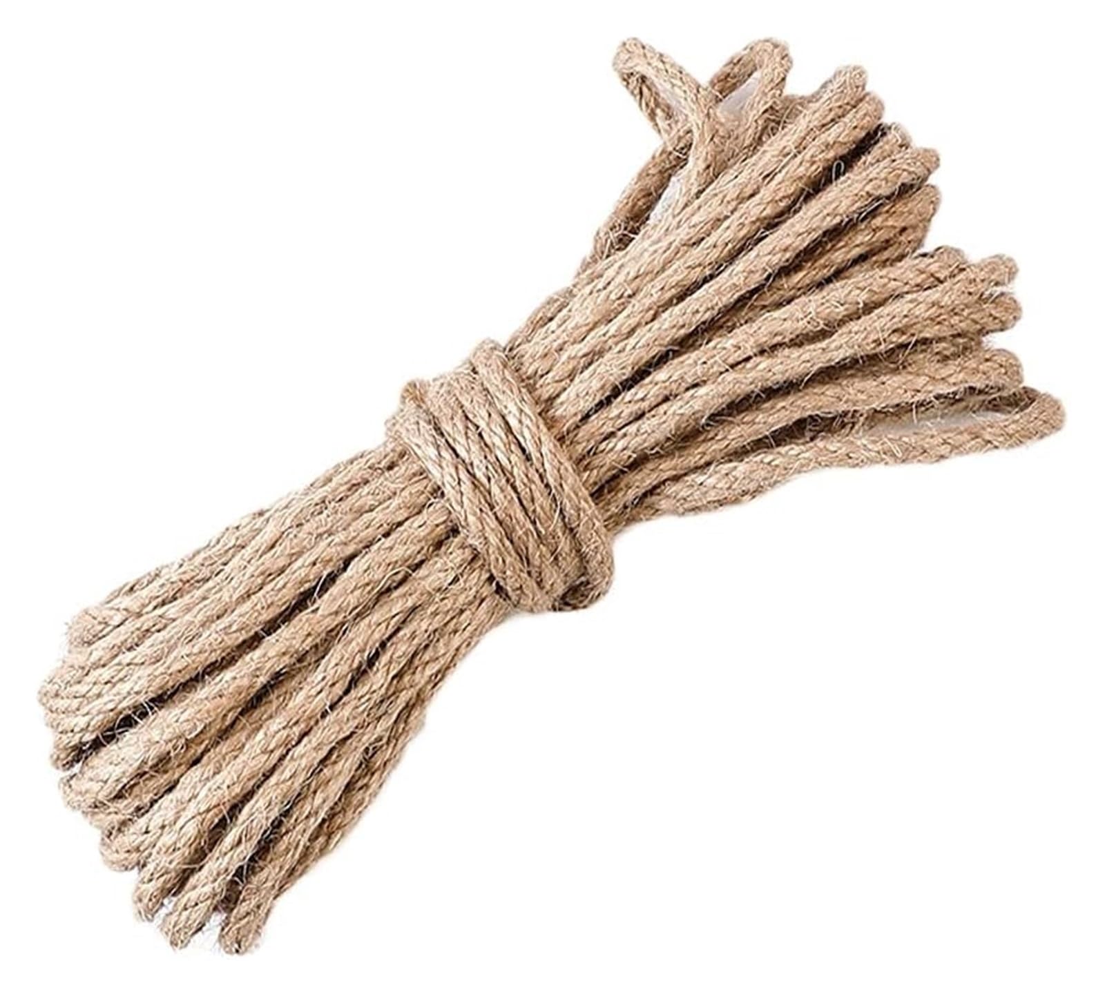 Corda in juta naturale marrone, Corda di iuta canapa, diametro 10-12 mm(12mm,40m)
