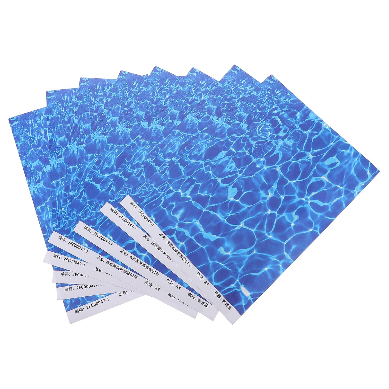 Autocollants effet eau amovibles pour simuler la mer sur table de sable et micro paysage