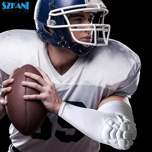 Miniatura 8 de Mangas de brazo con coderas, manga de compresión para jóvenes y adultos, coderas para baloncesto, fútbol, voleibol