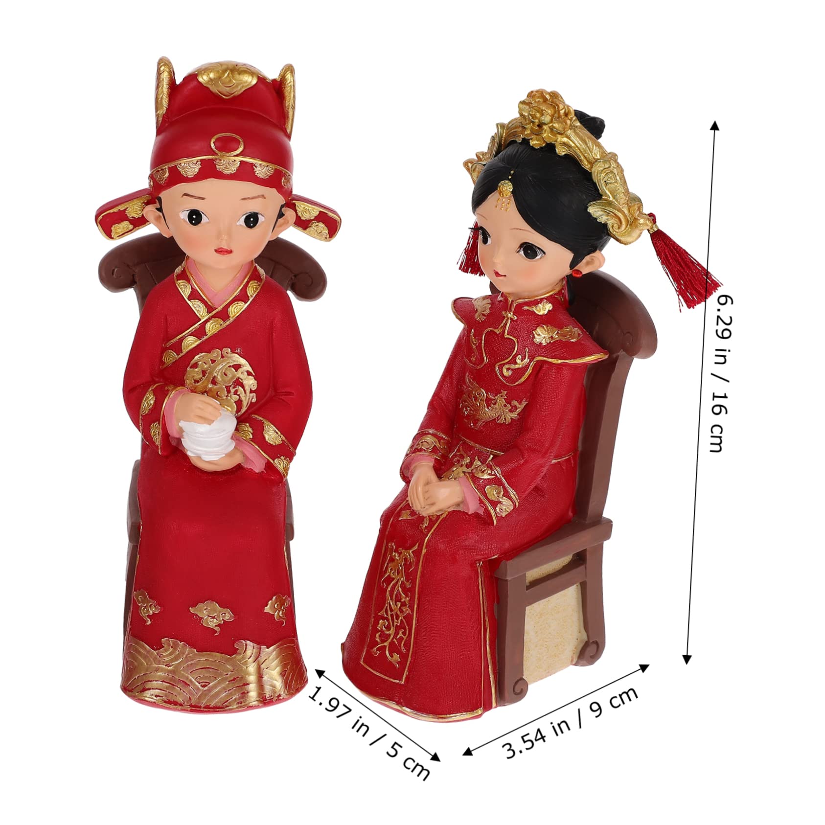 TOPBATHY 3 Ensembles Ornements de Mariage Wedding Decorations Home Decor Décoration d'intérieur décorations de gâteaux pour Les Jeunes mariés décoration Artisanale en résine