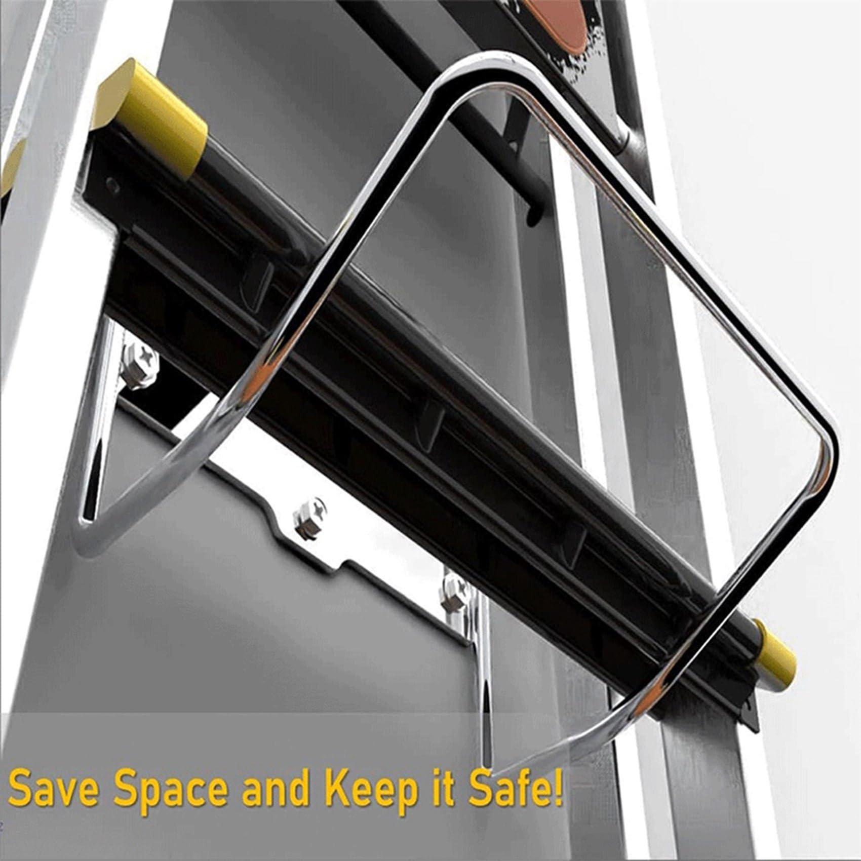 3 perchas para escalera, de almacenamiento para escaleras, montaje en pared, estantes de garaje multiusos, resistentes