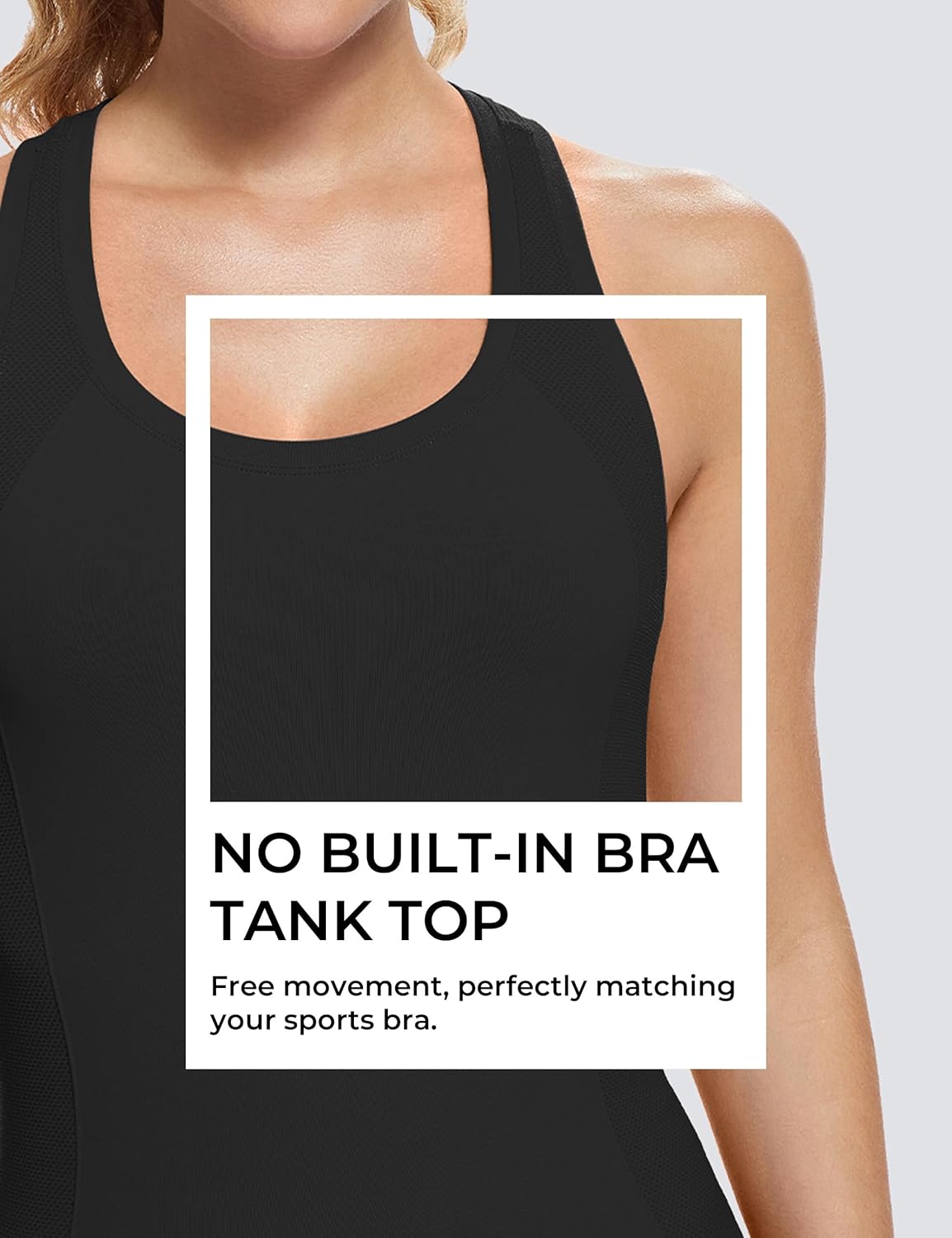 MathCat Workout Tops for Women Racerback Tank Tops Seamless Running Tank Tops Muscle Tank - Image 3