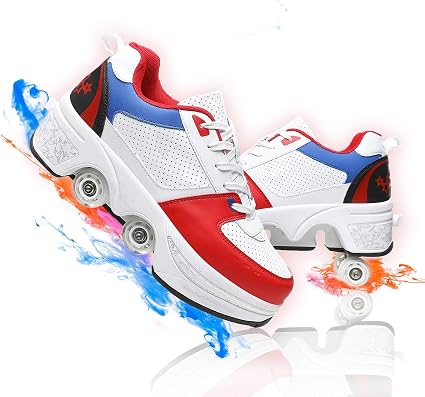 Amazon.com: MLyzhe Patines de deformación para adultos, doble fila,  ajustables, invisibles, cuatro ruedas para niños, zapatos de rodillo  automáticos, zapatos de polea multifunción : Todo lo demás