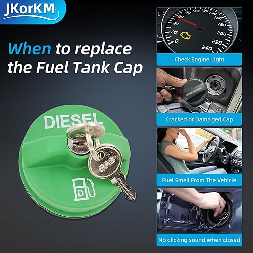 Vista 32 de Tapa del depósito de combustible, tapa de gasolina para Jeep Wrangler JK 2003-2018, Jeep Patriot 2008-2017, Jeep Wrangler TJ 2003-2006, Jeep