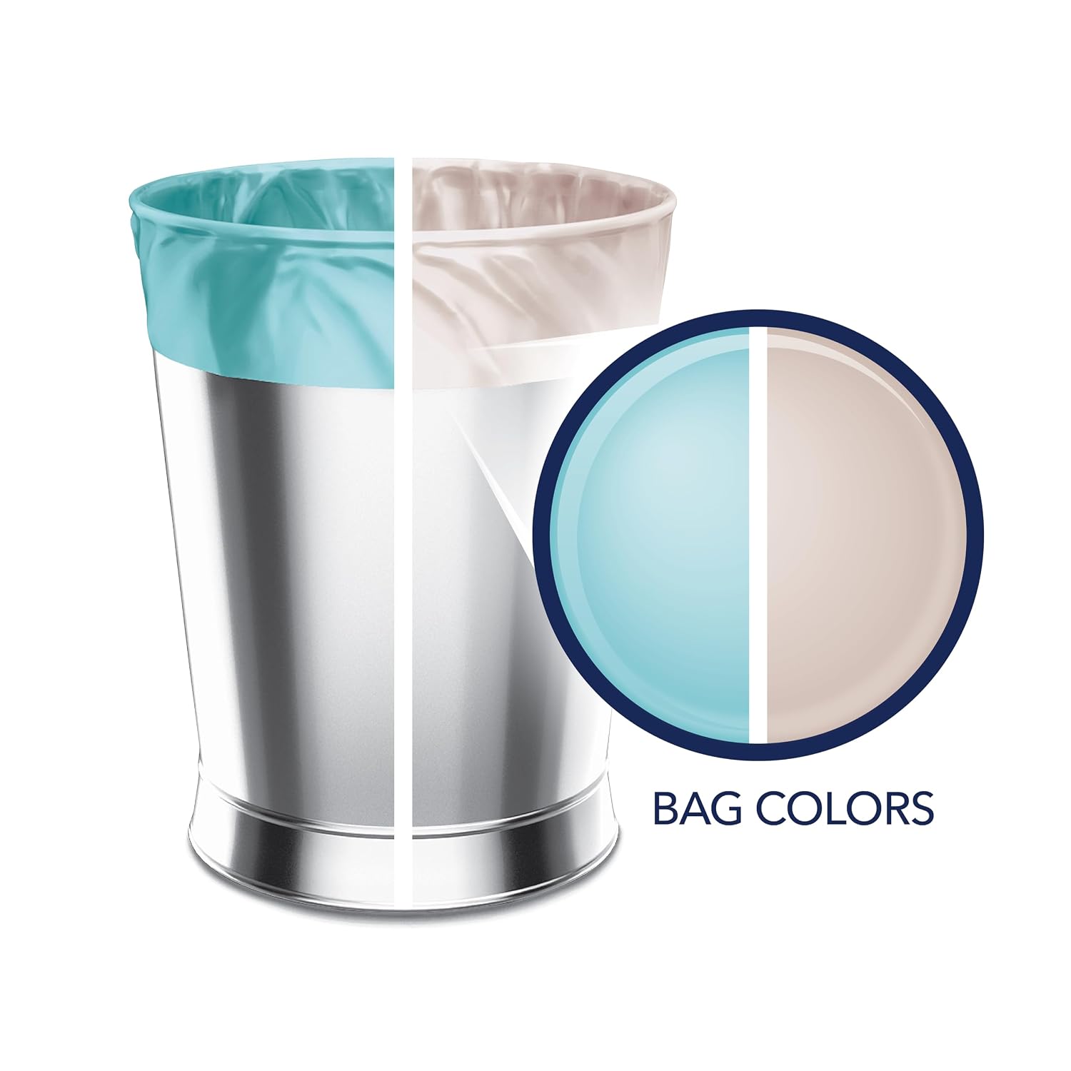 Color Scents Small Trash Bags - 4 Gallon, 80 Total Bags (2 Rolls of 40 Count), Twist Tie – Duos (2 unique scent + color combinations) with Microban​