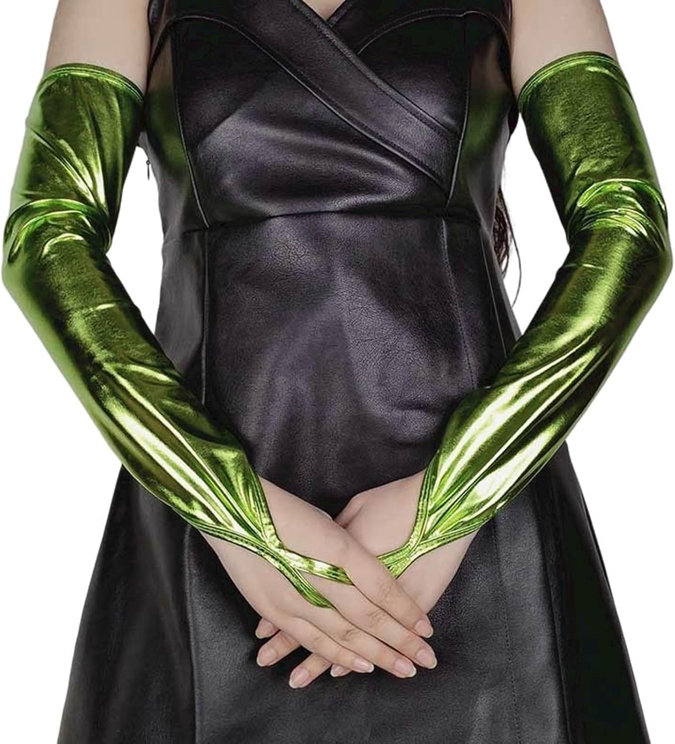 Fingerless Faux Opera Gloves, Touchscreen Capability For Evening Shows And Parties