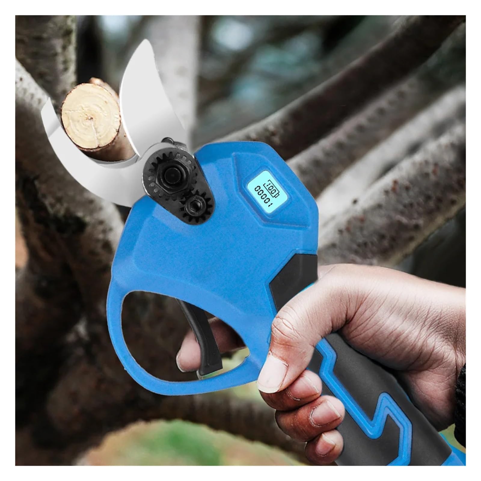 Cesoie da Potatura, 1280W 30mm Potatore Elettrico Senza Spazzole Cesoia Cordless Ricaricabile Albero da Frutto Bonsai Rami di Potatura Strumento(NO Battery)