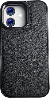 Capa Protetora Iphone Premium para iPhone Couro PU (preto, IPhone 16)