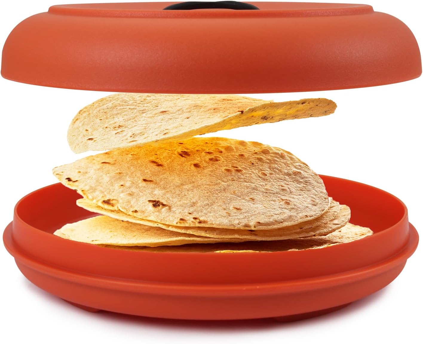 Dexas Durable Microwavable Tortilla Warmer XL, Terra Cotta Color, Perfect for Warming Tortillas, Bread, Pancakes, Cornbread