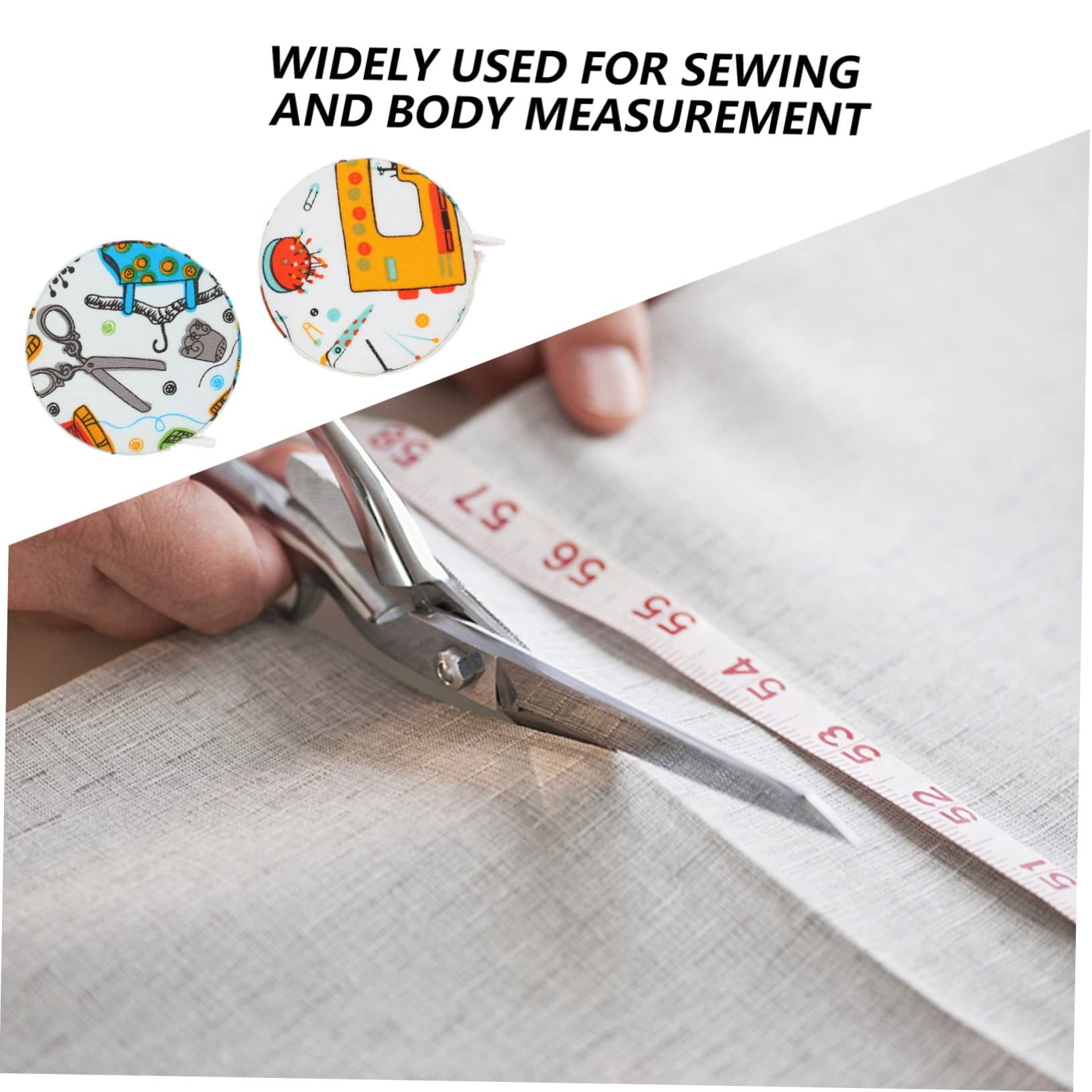 5 Juegos Cinta Métrica Envuelta Measuring Tape Portátil Cinta Métrica Retráctil Ropa Doble Cara Cinta De Coser Cinta De Tela Corporal El Plastico 2 Piezas * 5
