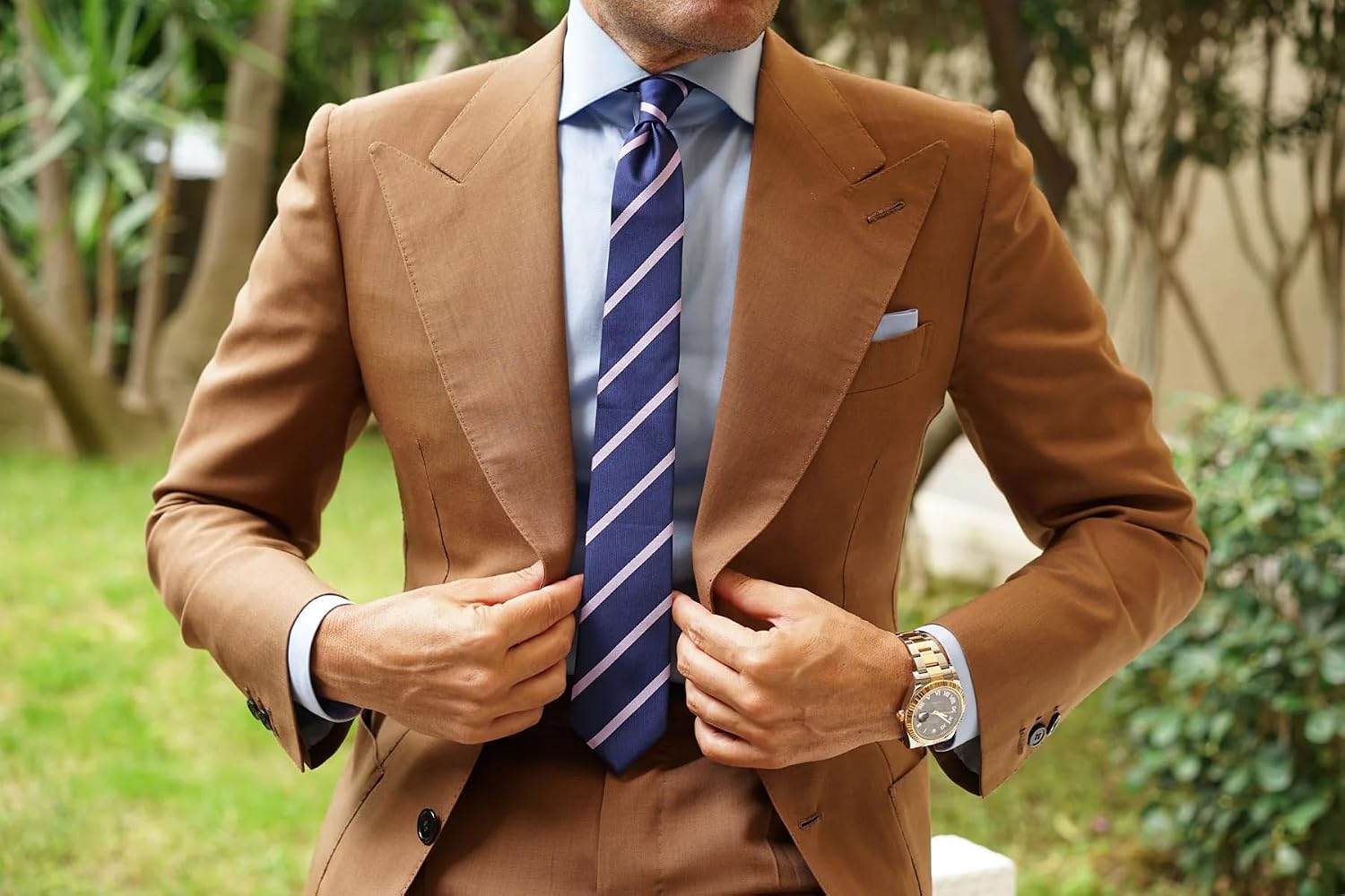 OTAA Stripes Necktie Casual Ties for Men - Perfect Neck Tie for Groomsmen Wedding Ties or Formal Occasions