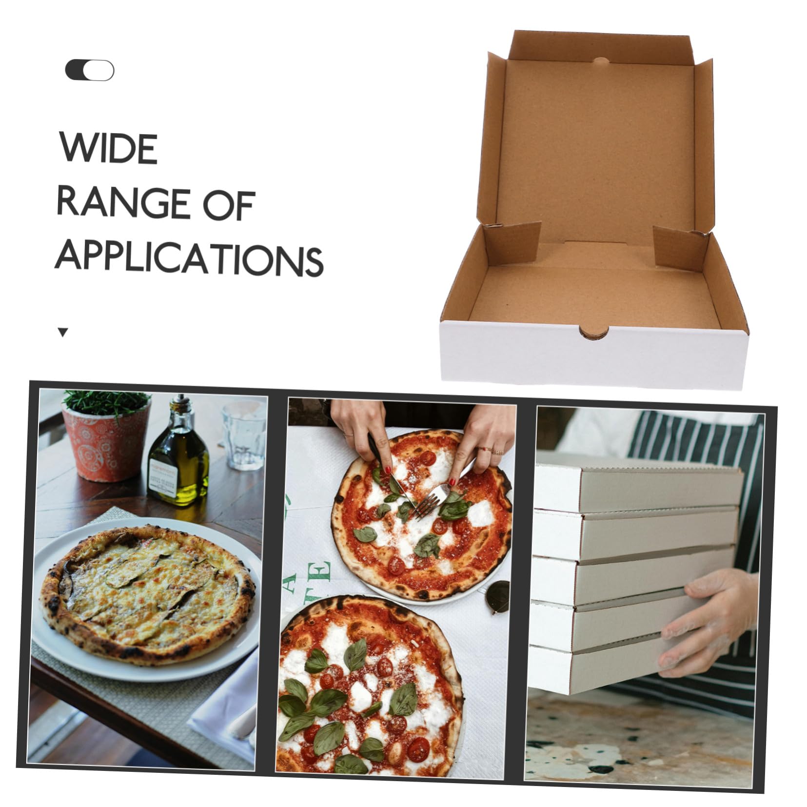 COLLBATH 30 Piezas Cajas Pizza Kraft Resistentes Grasa Reciclables para Llevar y Horno Embalaje Seguro para Pasteles Galletas y Alimentos Pack Unidades