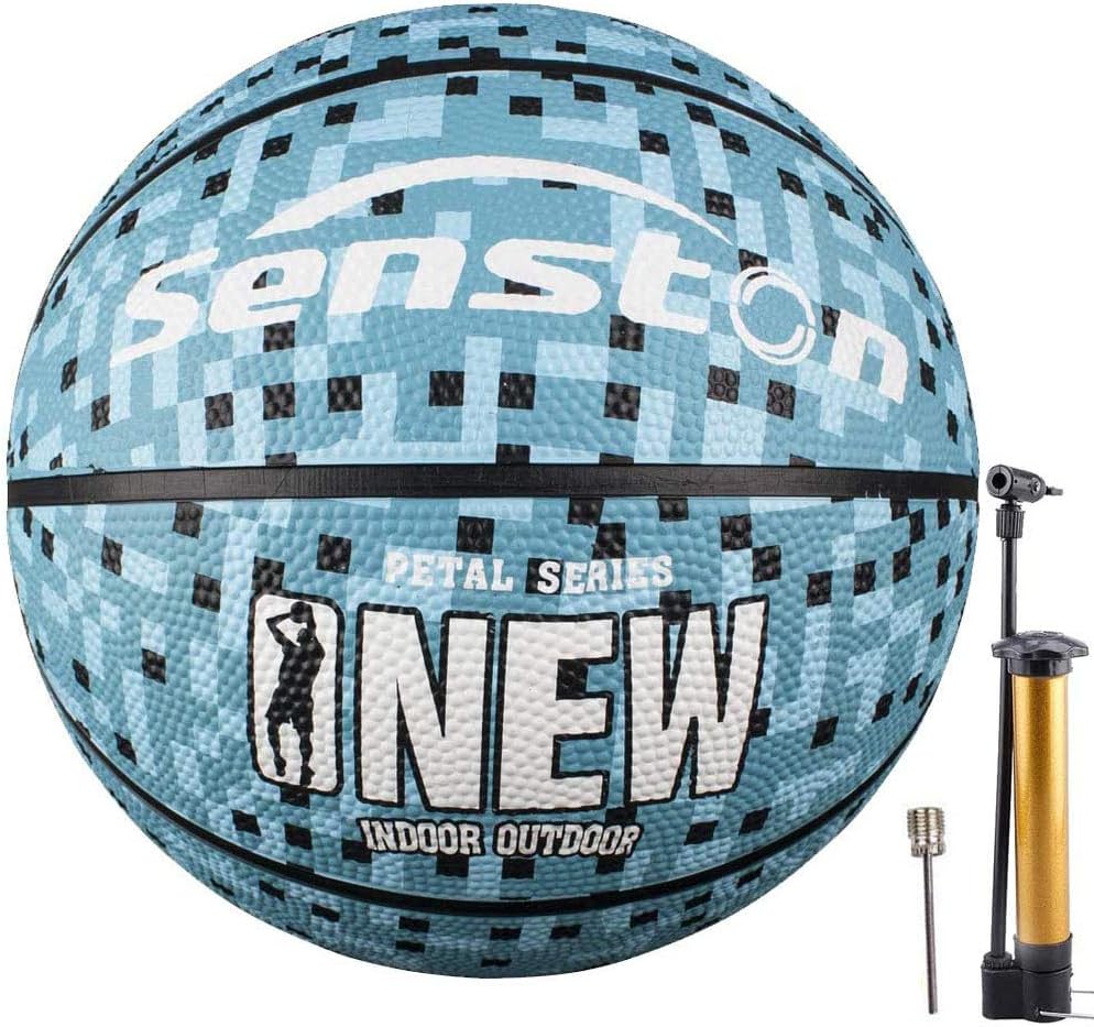 Senston Basketball für Jugend/Mädchen, Straßen Basketball Größe 7 mit Pump Indoor Outdoor
