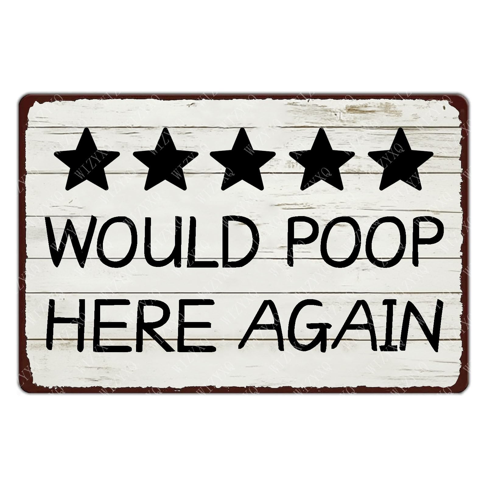 Yepyayqvk Tin Sign 202 Would Poop Here Again Sign Aluminum Wall Decor For Bathroom Toilet Home 6X8 Inch