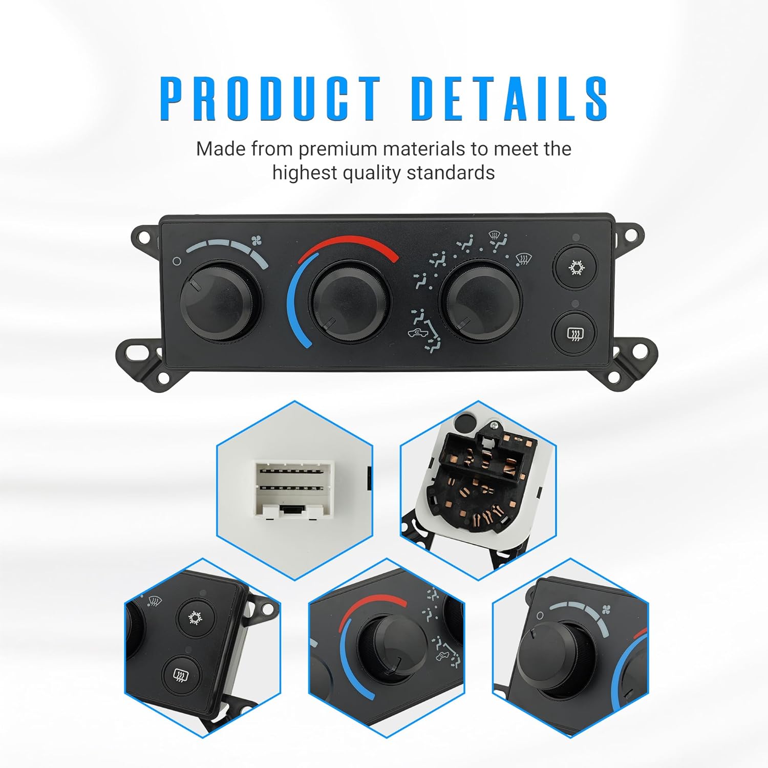 55057079AB HVAC Climate Control Module A/C Air Conditioning Heater Control Switch Panel for 2008-2011 Dodge Dakota Ram 1500 2500 3500 Replaces OE# 55057079AA