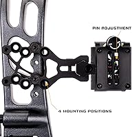 Vista 4 de LWANO Mira de arco de 5 pines con luz de reóstato y diseño de montaje reversible