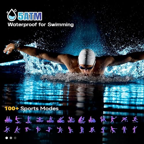 Miniatura 5 de Alpha Gear - Relojes inteligentes militares para hombre, tácticos, resistentes al agua, 5 ATM, resistente al agua, duradero, rival, rastreador de