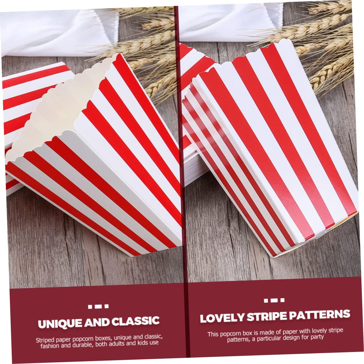 Ciieeo Popcorn Boxes for Party 10 Small Paper Containers Movie Theme Candy Holders Bulk Party Supplies