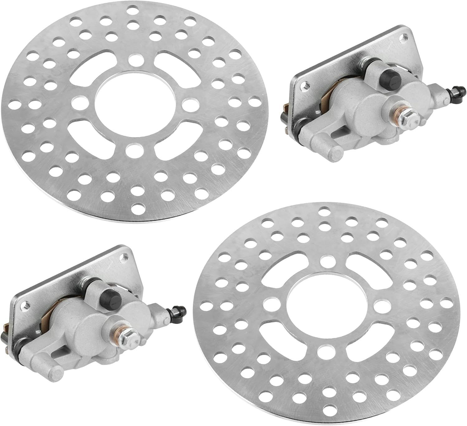 Caltric Front Left and Right Brake Caliper with Disc Compatible with Yamaha Raptor 700 700R YFM700R 2006 2007 2008-2012