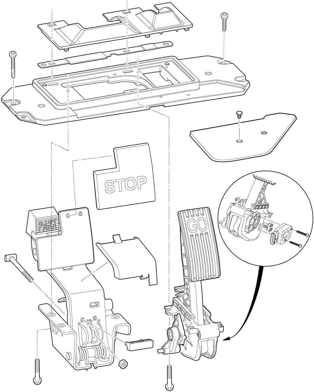 10L0L Golf Cart Park Brake Release Fits for Club Car 2009-UP Precedent 2nd Generation OEM 103777601 1037776-01
