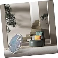 Vista 2 de PACKOVE Paraguas de papel japonés, juego de roles, juguetes japoneses, decoración japonesa, sombrilla de papel aceitado, sombrilla de papel luna