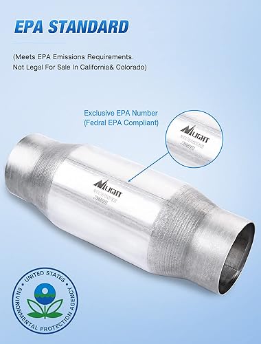 Miniatura 3 de Nilight Convertidor catalítico de entradasalida de 3 pulgadas, gato universal de 3 pulgadas para Chevy Silverado 1500 2500 K1500 C1500 Express