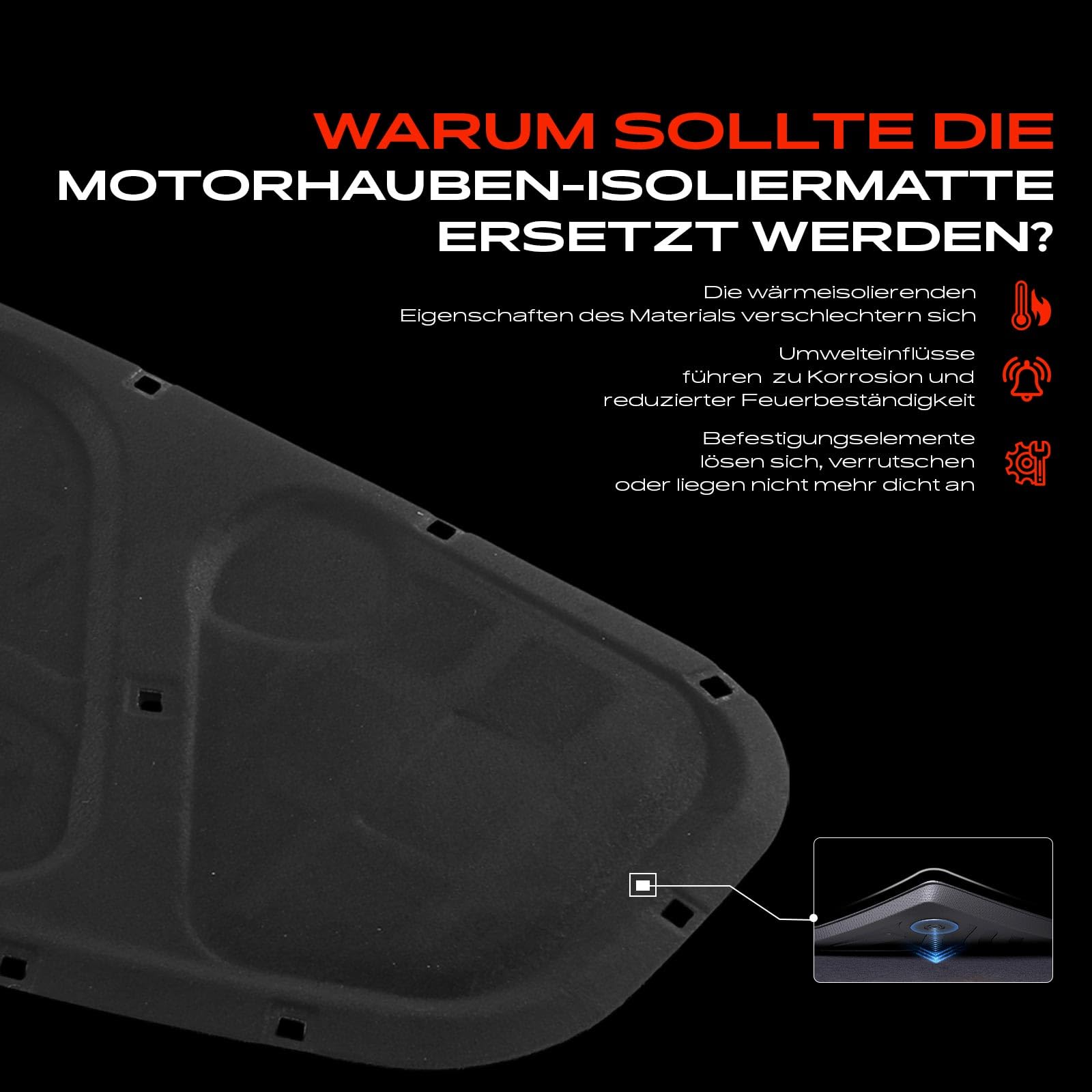 Frankberg Isolamento acustico del vano motore 3B0863835K 3B0863835J | Compatibile con: P.a.s.s.a.t 3B3, P.a.s.s.a.t Variant 3B6