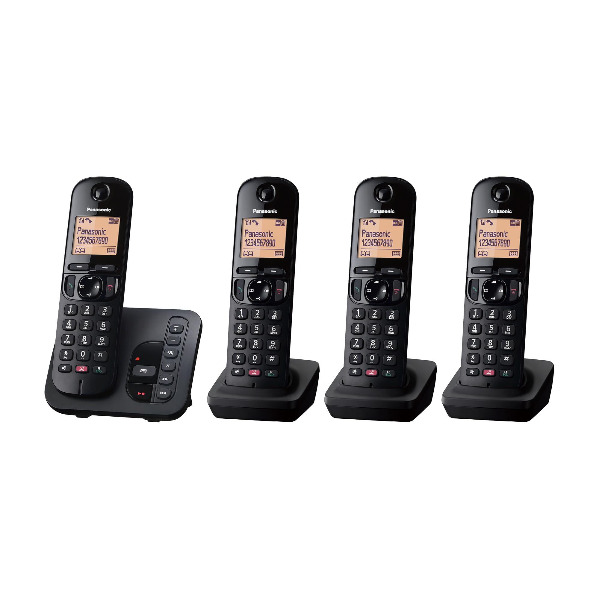 Panasonic KX-TGC264E Digital Cordless Phones: 18-min answering machine, dedicated call block button, an easy-to-read dot-matrix display and a hands-free speakerphone