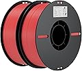 Creality Ender-PLA Filament Value Pack (Red+Red), 2 kg Spool PLA Filament 1.75 mm Resistant for 3D Printer, Neatly Wound Fluid Printing, Non-Clogging and Deforming
