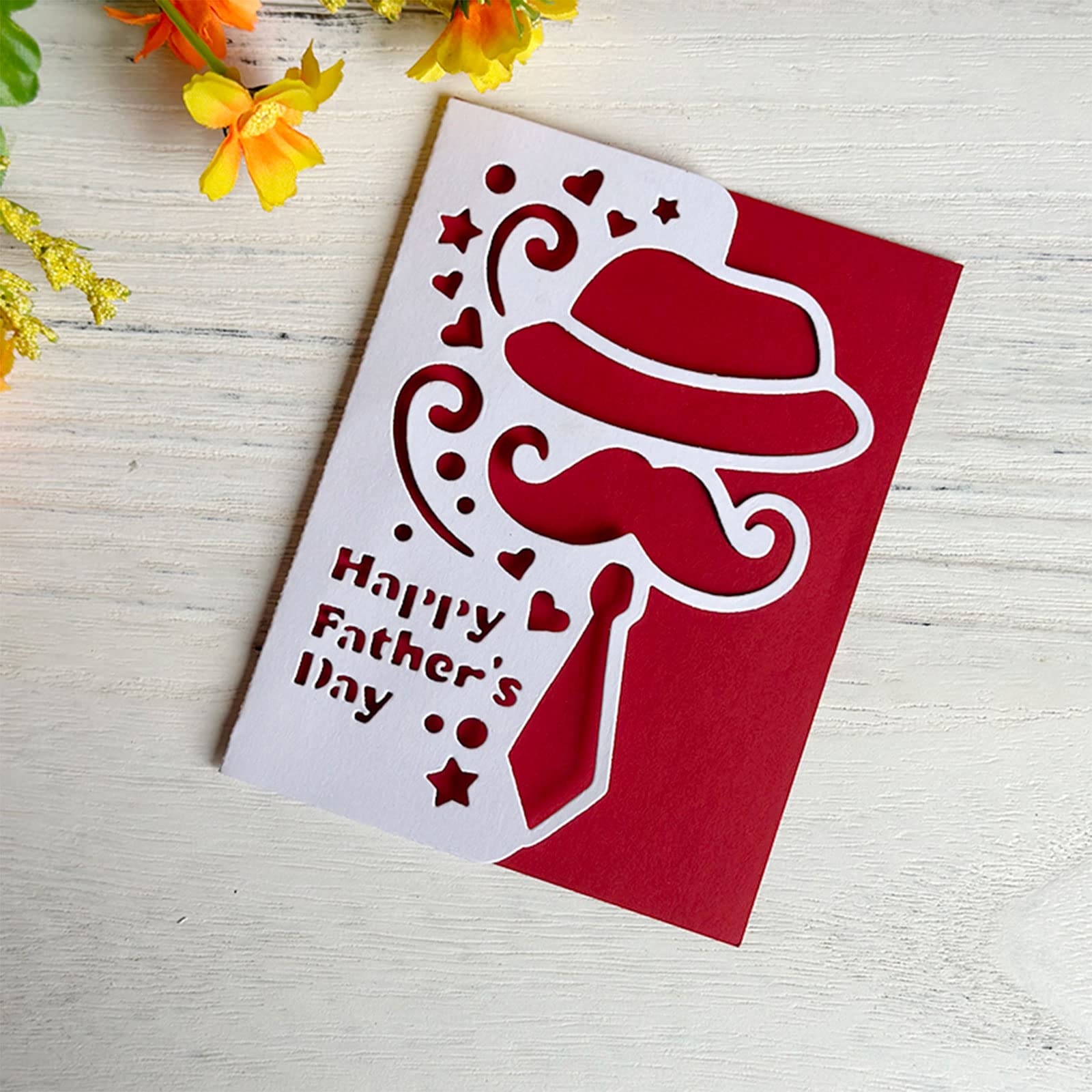 Happy Father's Day Metal Cutting Dies - Carbon Steel Stencil For Scrapbooking & Card Making