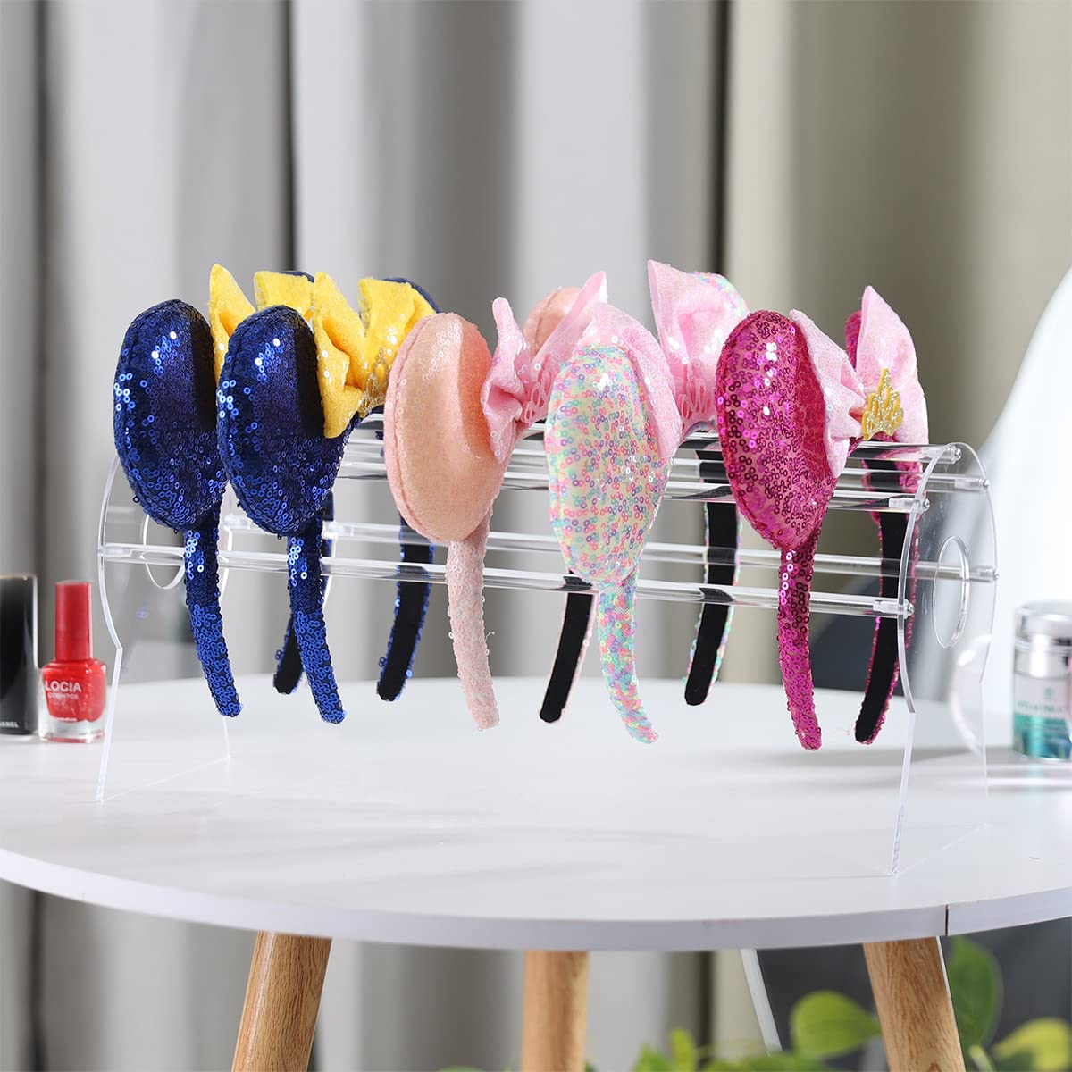 Pangkeep Supporto per fascia in acrilico trasparente per ragazze, 36,6 cm