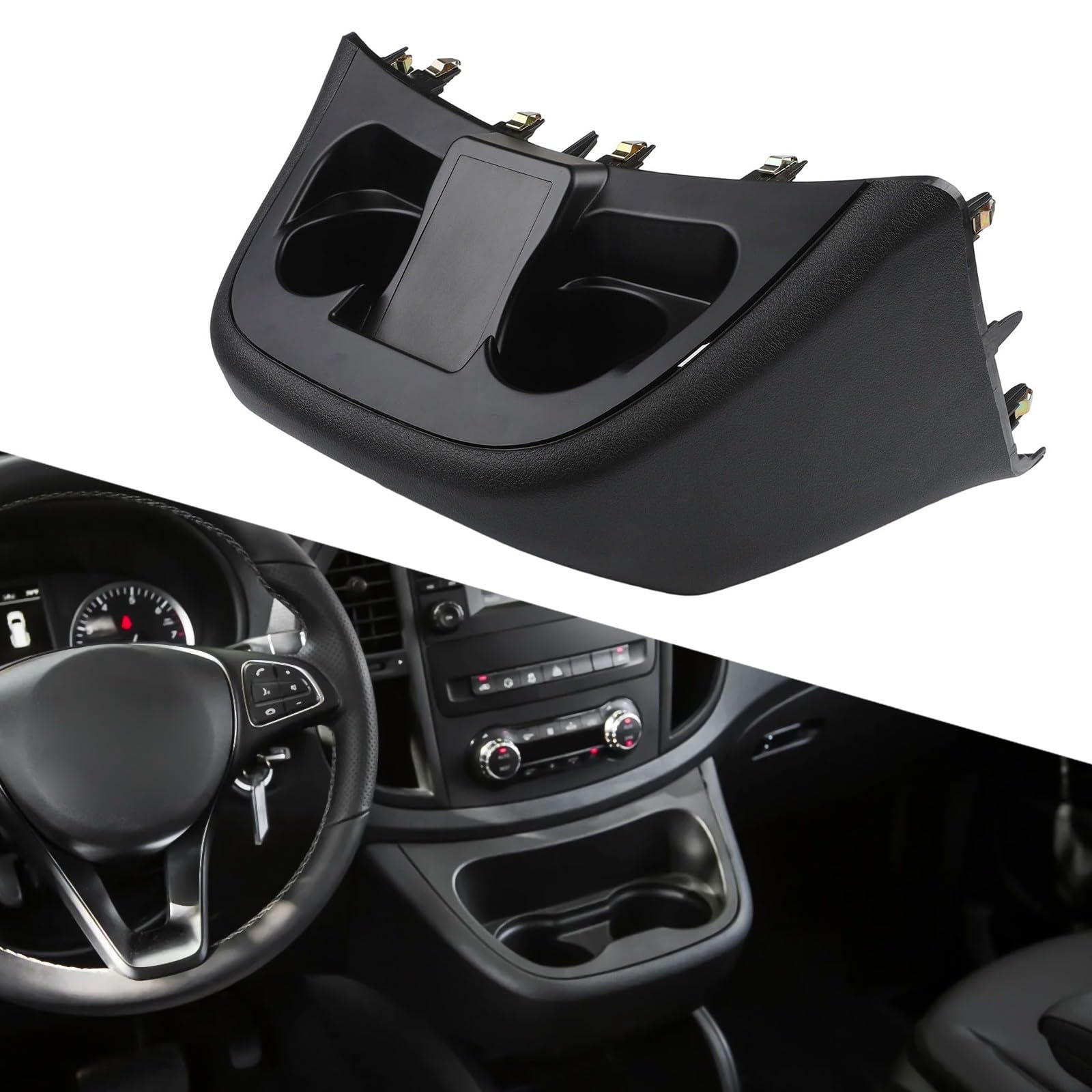 Getränkehalter Abdeckung Für Mercedes-Benz Vito Für Metris W447 2016-2023, Becherhalter Konsole Für Armaturenbrett Mittelkonsole, Ersatzteil Aus ABS Kunststoff In Schwarz